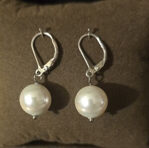 Sterling Silver Pearl Drop Earrings